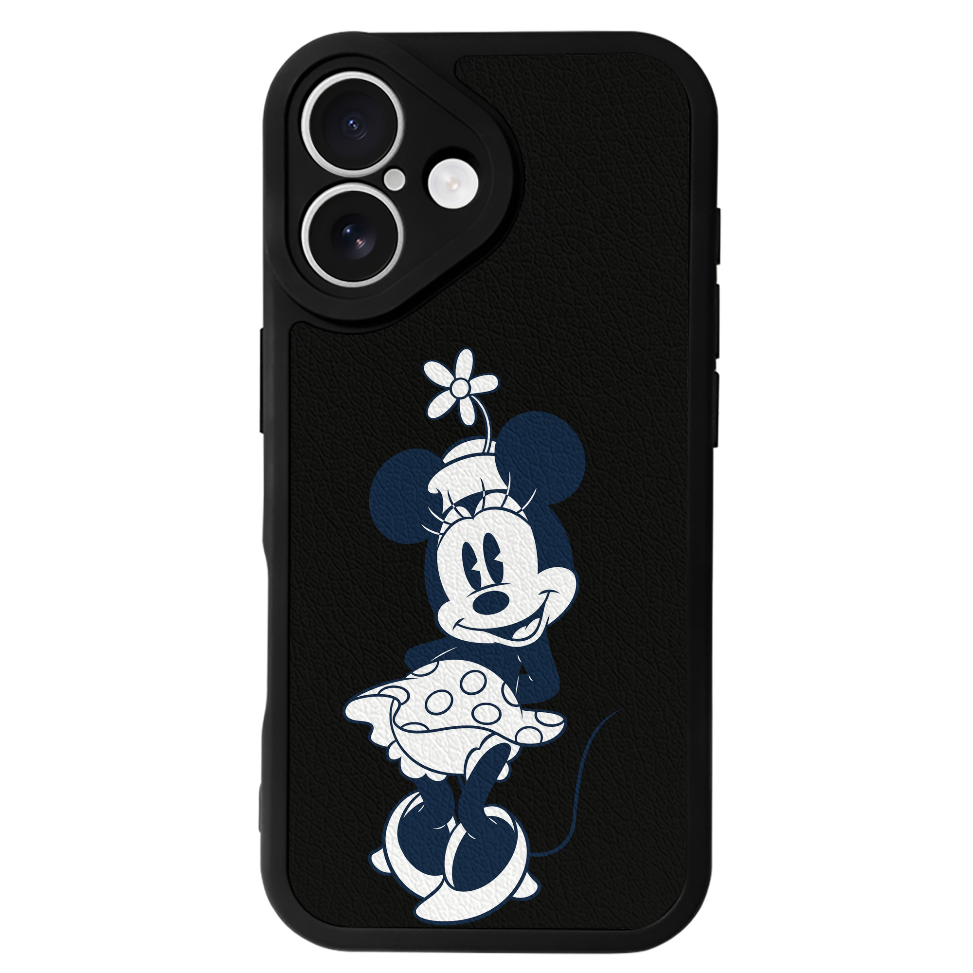 （画像用） ミッキーマウス Mickey Mouse 【iPhone 16シリーズ対応】シリコンスマホケース（レザー調） 材質：シリコン